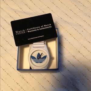 Addidas white wrist watch